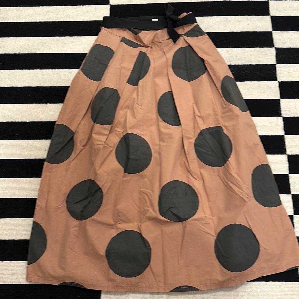 Italian made polka dot cotton skirt